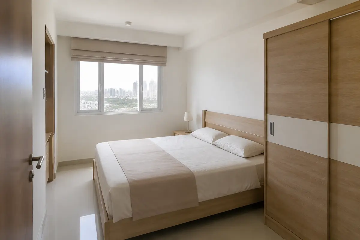 Apartemen Green Pramuka City 2BR Lantai Rendah, foto 2 dari 3